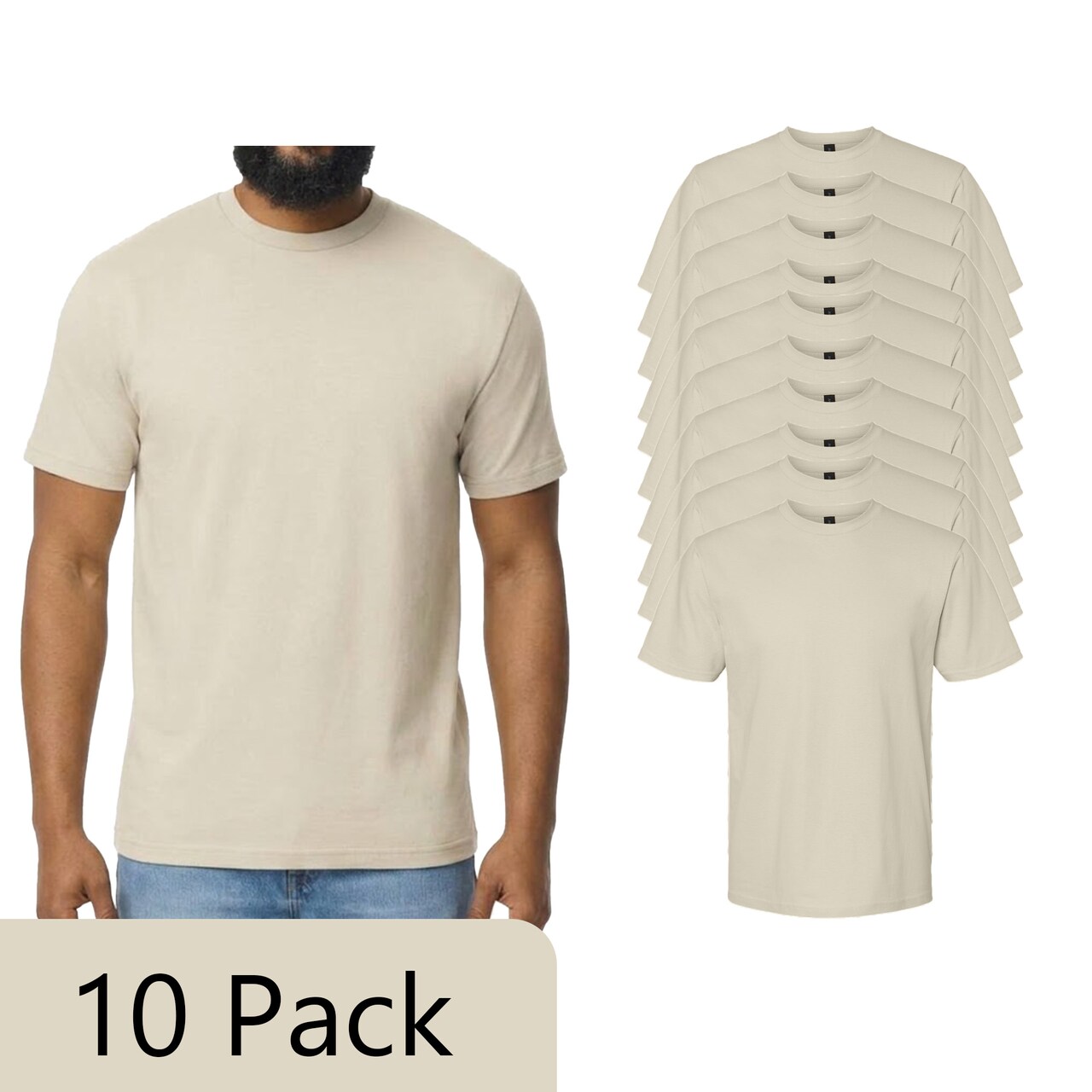 Gildan Unisex Sand Softstyle Midweight Cotton Short Sleeve Arts & Craft T-Shirt
